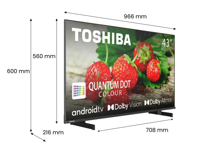 Telewizor TOSHIBA 43QA5D63DG QLED Android TV Najlepsza Cena Opinie