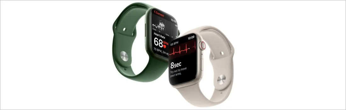 Apple Watch Series 7 GPS, 41mm Green Aluminum Case with Clover Sport Band -  Regular