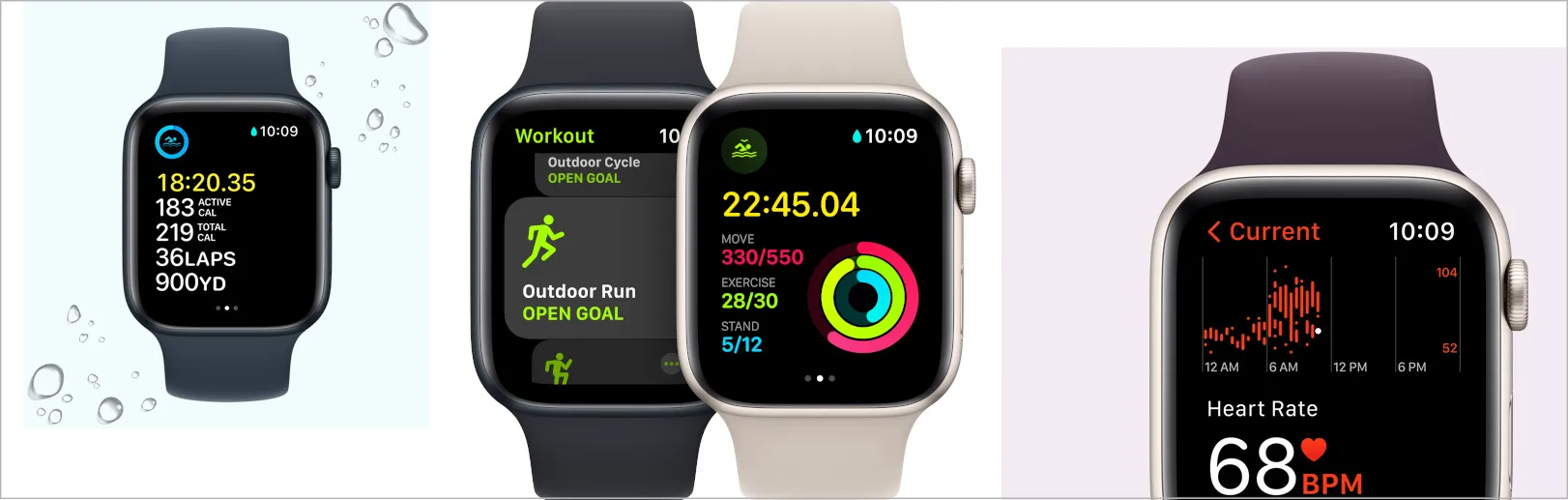 Apple Watch SE 2 44mm, GPS, Alumínio Starlight, Pulseira Esportiva  Starlight - OutletFone