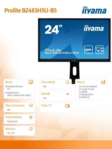 iiyama prolite b2483hsu b5