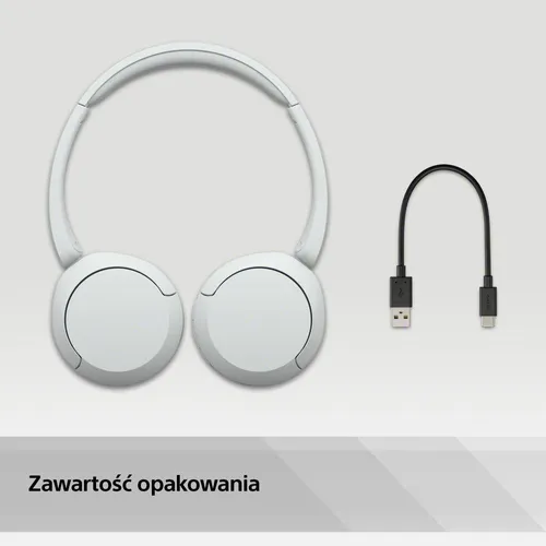 Słuchawki Sony WHCH520 Nauszne Bezprzewodowe biały sprawdź najlepsze oferty
