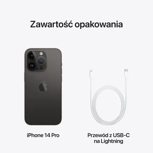 Apple iPhone 14 Pro 256GB kosmiczna czerń MQ0T3ZD/A - Niemcy, Nowy