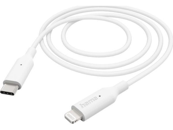 HAMA Kabel USB-C - Lightning 1 m Biały Kabel