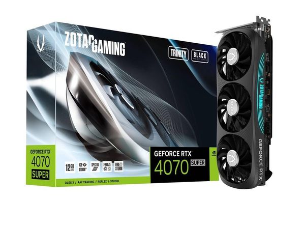 ZOTAC GeForce RTX 4070 SUPER TRINITY 12GB GDDRX6 192bit czarna ZT-D40720D-10P Karta graficzna