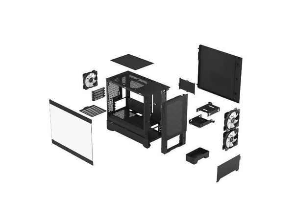 FRACTAL DESIGN Obudowa Pop Mini Air RGB Black TG Clear Tint FD-C-POR1M-06 Obudowa do komputera