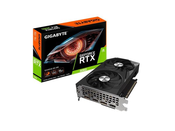 GIGABYTE GeForce RTX 3060 Gaming OC 8GB GDDR6 128bit 2DP/2HDMI GV-N3060GAMING OC-8GD 2.0 Karta graficzna