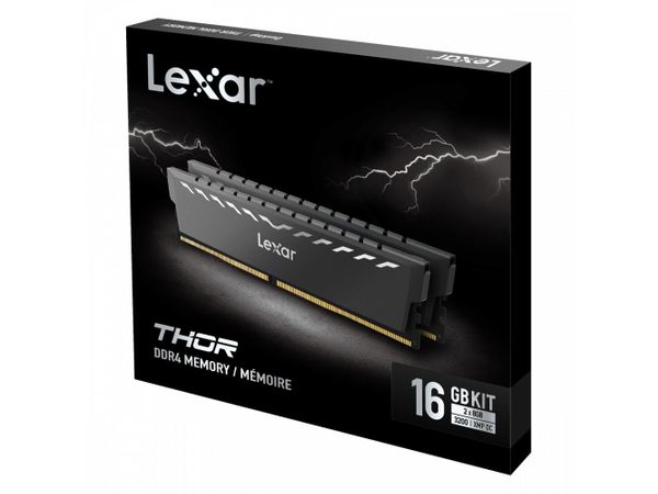 LEXAR DDR4 THOR Gaming czarna 16GB(2* 8GB)/3200 LD4BU008G-R3200GDXG Pamięć RAM