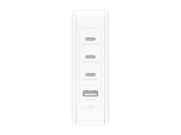 BELKIN ŁADOWARKA 140W 4-PORT GAN, BIAŁA WCH014BTWH Zasilacz