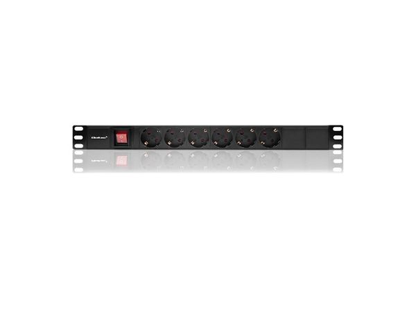 QOLTEC RACK 1U | 16A | PDU | 6xSCHUKO | 2m 54468 Listwa zasilająca