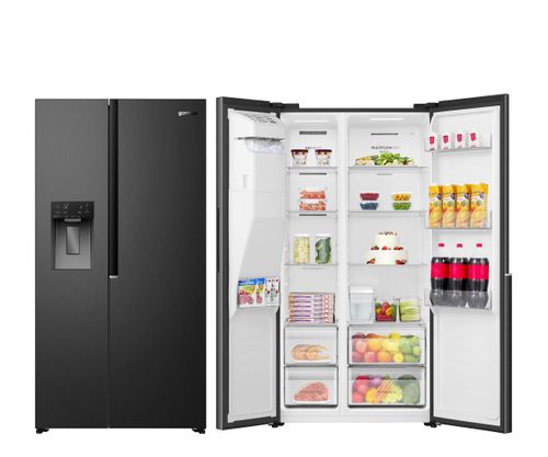 Side By Side GORENJE NRS917E61BX No Frost 178,6cm Czarna Podajnik Wody Kostkarka 528L