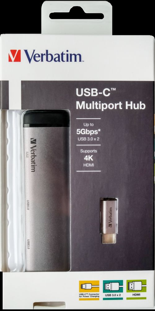 VERBATIM USB-C - 2x USB 3.0, USB-C 3.1, HDMI 4K 49140