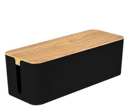 Pojemnik na kable i listwy zasilające MOZOS KBO-BK-WOOD