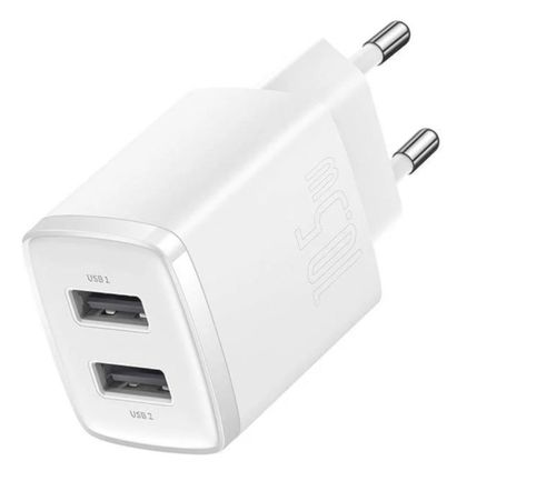 Baseus CCXJ010202, 2x USB, 10.5W Biały
