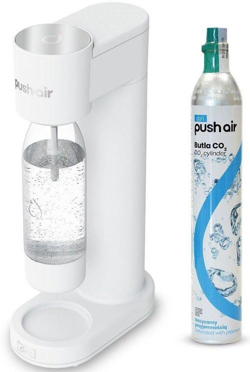 Dafi PushAir Biało Srebrny + Nabój z gazem CO2