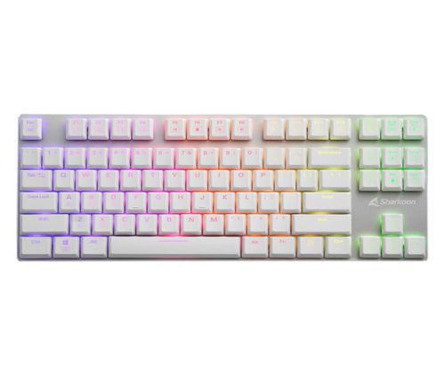Sharkoon PureWriter White RGB TKL Kailh Blue