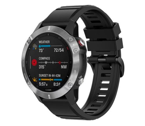 FIXED Silicone Strap do Garmin Fenix QuickFit black (26mm) FIXSST-QF26MM-BK
