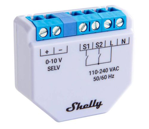 Shelly Inteligentny Ściemniacz światła WiFi Plus 0-10V Dimmer