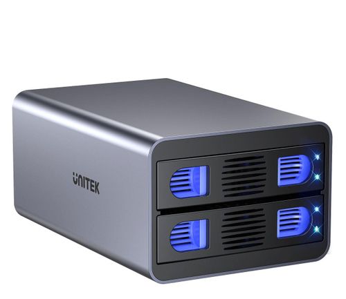 UNITEK Obudowa RAID SATA 2.5"/3.5" - 4 tryby, 40TB, 5Gb/s S1308B01-EU