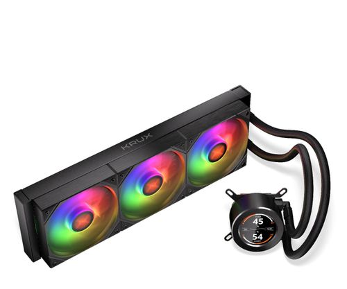 Chłodzenie wodne KRUX HydroGlance 360 ARGB LCD Czarny