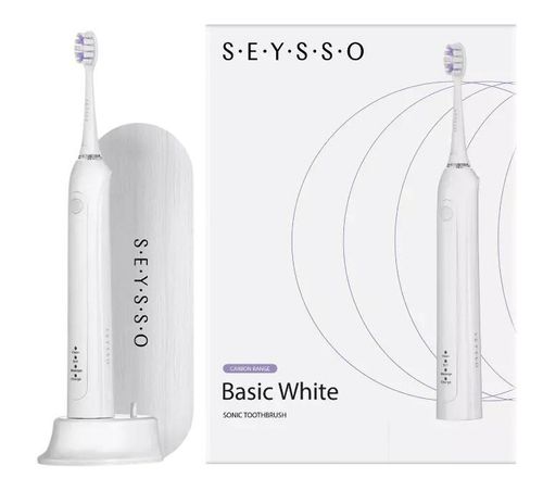 Szczoteczka soniczna SEYSSO Carbon Basic Biała