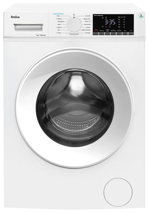 AMICA WA5S714ALiSH 7 kg 1400 obr Funkcje parowe, Program antyalergiczny, Program czyszczenia bębna