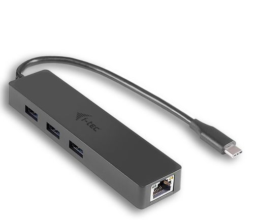 i-tec USB-C Slim 3-port HUB z adapterem Gigabit Ethernet