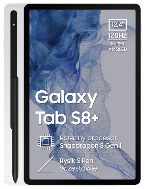 SAMSUNG Galaxy Tab S8+ (12,4", 8+256GB, S pen, WiFi)