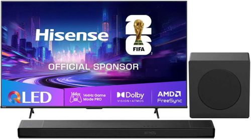 HISENSE 50E7Q PRO 50" QLED 144 Hz 4K Dolby Vison Atmos + SOUNDBAR AX3120Q