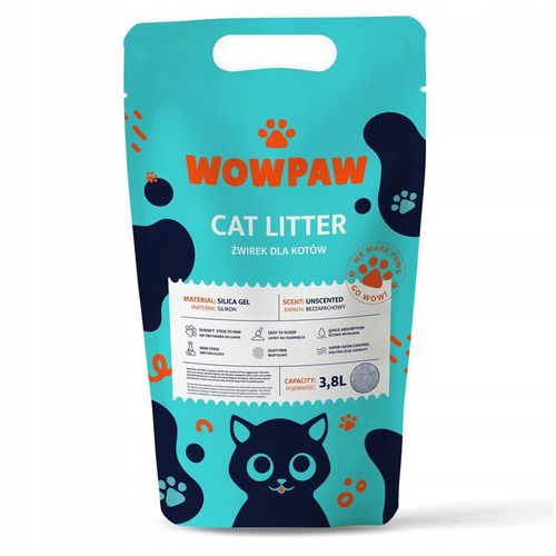 WOWPAW Żwirek silikonowy
bezzapachowy 3,8l