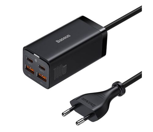 BASEUS Ładowarka sieciowa GaN3 Pro 2x USB-C 2x USB-A 100W CCGP000101