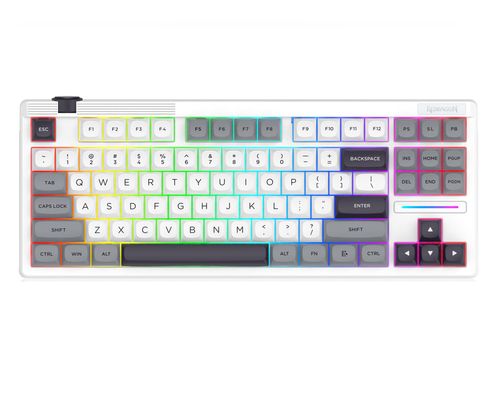 Klawiatura REDRAGON Ucal Max K673WBP RGB Hot Swap Manbo Switch Biało-fioletowo-niebieski