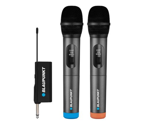 Mikrofony bezprzewodowe Blaupunkt UHF WM60UDB Czarne