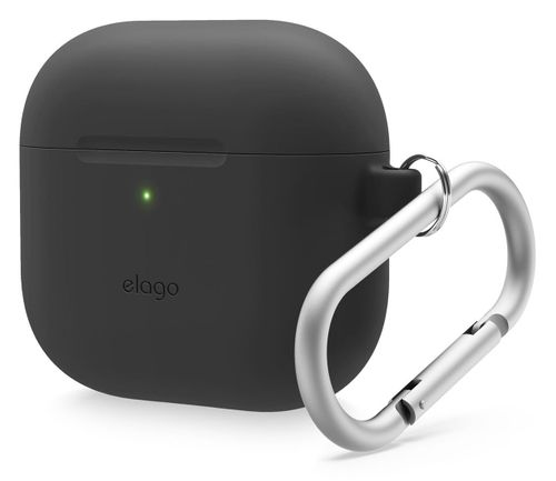 Elago AirPods 4 Hang Silicone Case - etui z karabińczykiem do AirPods 4 czarne