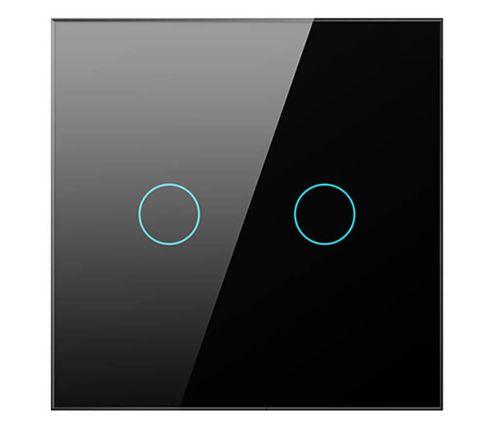 Avatto Dotykowy Włącznik Światła ZigBee Podwójny TUYA (czarny)