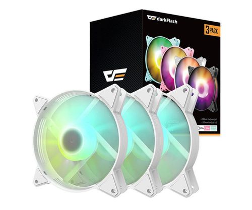 Wentylator DARKFLASH C6 A-RGB Biały (3 szt.)