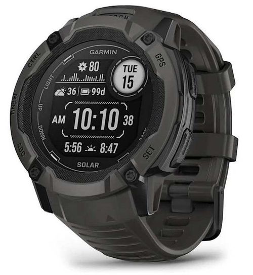 GARMIN Instinct 2X Solar z czujnikiem tętna HRV Elevate (grafitowy / grafitowy pasek)