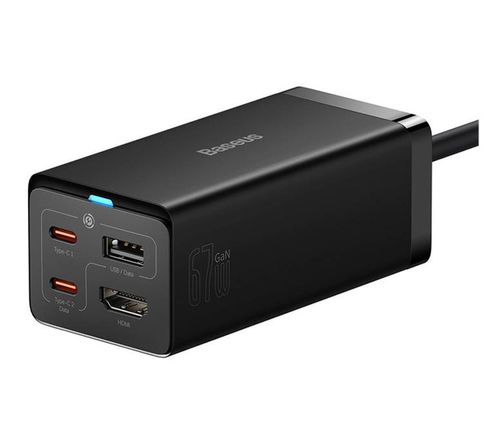 BASEUS Ładowarka sieciowa GaN5 Pro 2xUSB-C + USB + HDMI, 67W