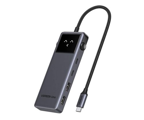 UGREEN CM888 6w1 2x USB HDMI 4K 2x USB-C 3.2 PD Szary