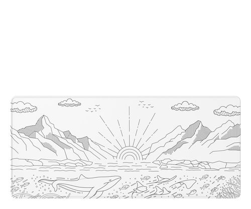 Dark Project Gaming Mousepad Terra Nostra White XL