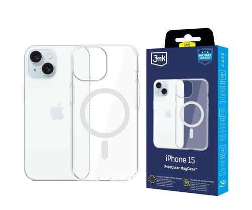 Etui 3MK EverClear MagCase do Apple iPhone 15 Przezroczysty
