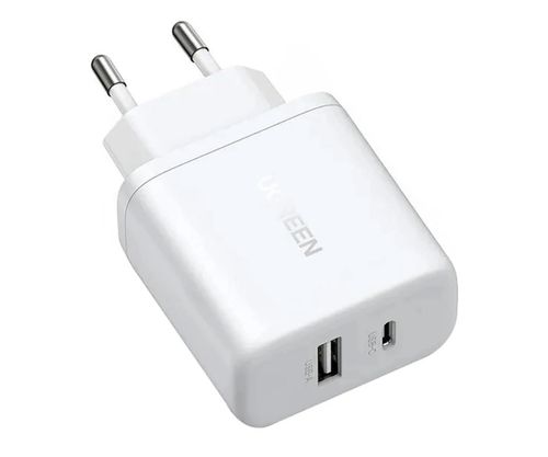 UGREEN Ładowarka sieciowa X227 20W GaN 1x USB-A 1x USB-C - biała 6941876243105