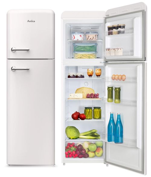 AMICA FD280.3FW(E) No Frost 176,5cm Biała Retro SlimSize Górny Zamrażalnik 255L