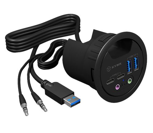 ICY BOX HUB USB 3.0 - 2x USB-C, 2x USB-A, audio IB-HUB1403B