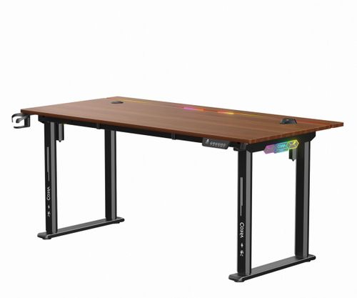 Biurko gamingowe COBRA Electra S CRF1623ELBNRGB Brązowy