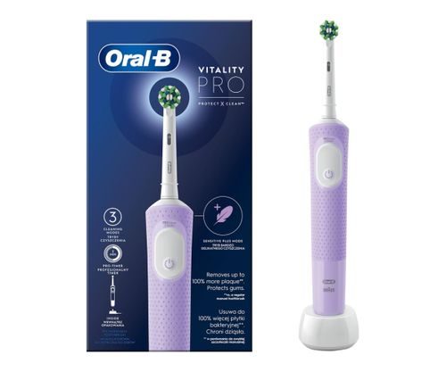Szczoteczka rotacyjna Oral-B Vitality Pro Protect X Clean Lilac Mist liliowy