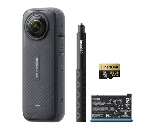 Kamera sportowa INSTA360 X4 ADVENTURE BUNDLE, filmy 360° w rozdzielczości 8K/30 FPS, Wi-Fi, Bluetooth