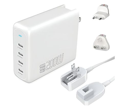 Ładowarka sieciowa 4SMARTS GaN Flex Pro 200W Biały