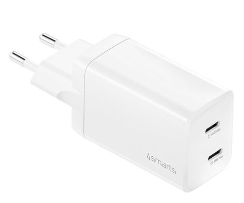 4smarts Ładowarka sieciowa PDPlug Dual 45W 2xUSB-C Biała