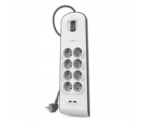 BELKIN Listwa zasilająca przeciwprzepięciowa 900J, 8 gniazd,