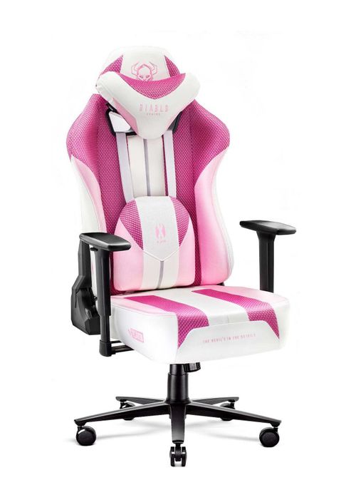 Diablo Chairs X-Player 2.0 Normal Size Gamingowy do 150kg Skóra ECO Tkanina Marshmallow pink